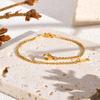 Minimalist Knot Link Chain Bracelet for Women,Gold Color Stainless Steel Bracelets,New Trendy Waterproof Jewelry Gift
