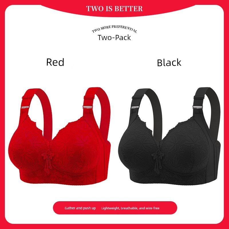 Authentic New Style Bra for Women Aged 40 to 50, High-End Wireless Push-Up Anti-Sagging Bra for Plus-Size Women