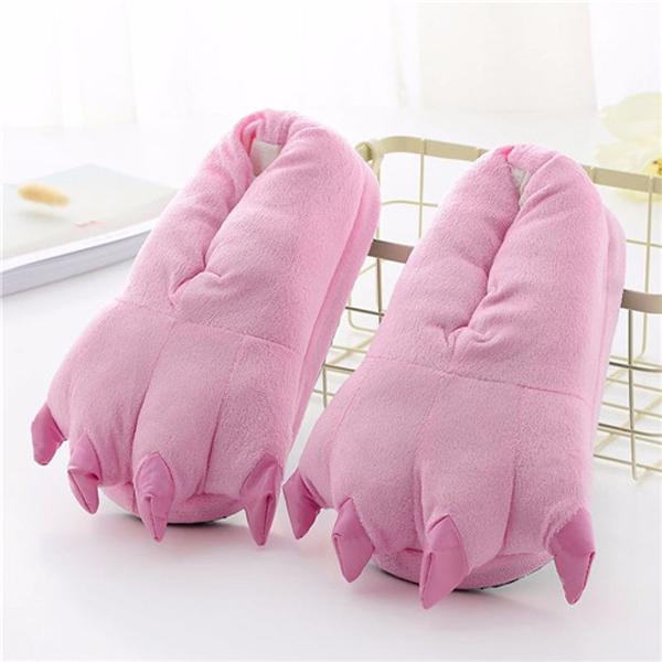 Tier Kigurumi Hausschuhe für Kinder Erwachsene Pyjama Schuhe Cartoon Einhorn Dinosaurier Winter Warme Krallen Schuhe