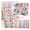 Being Oshiripunipuni Seal Cute Puffy 3D Marshmallow Squishy Sticker Water Seal 4 Sheets Cupcake Pattern