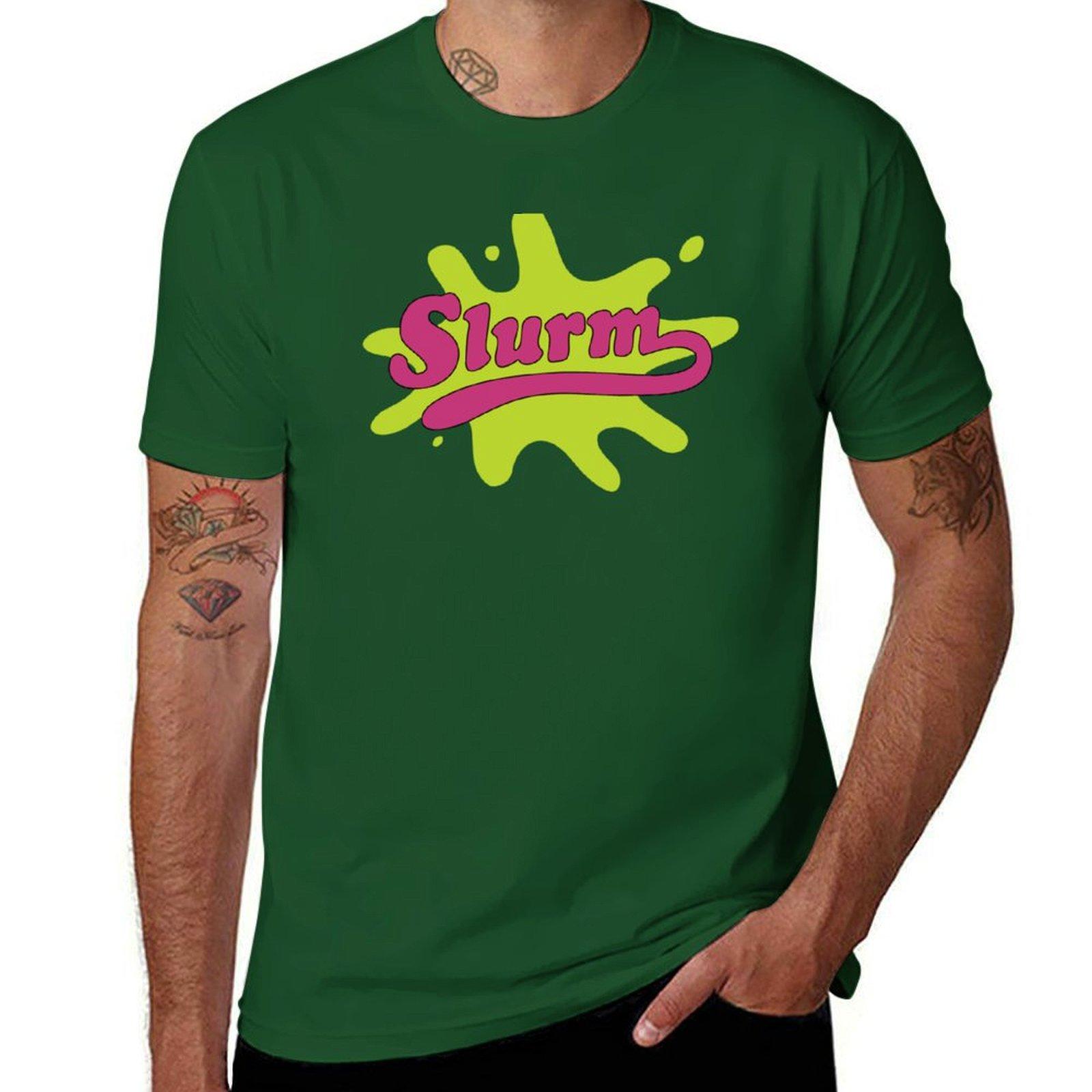 Try Slurm! T-Shirt sports fans sweat vintage anime shirt cute clothes mens clothing 4XL