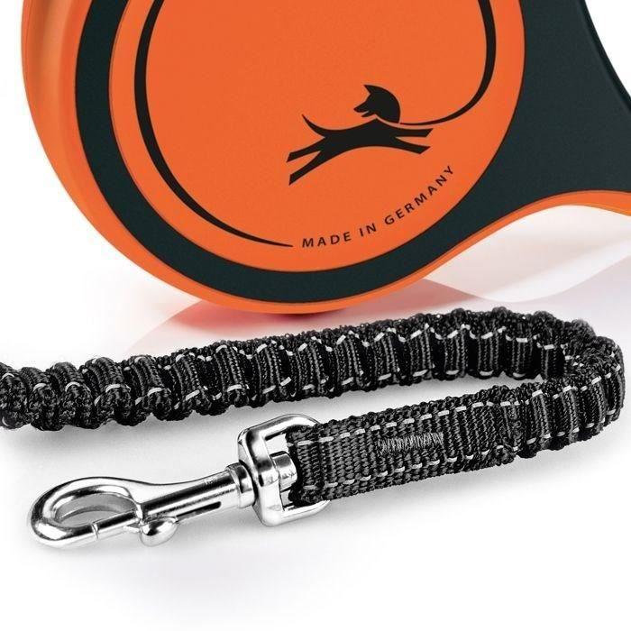 Laisse enrouleur pour chien TRIXIE flexi XTREME - Taille S - 5m - Noir et orange