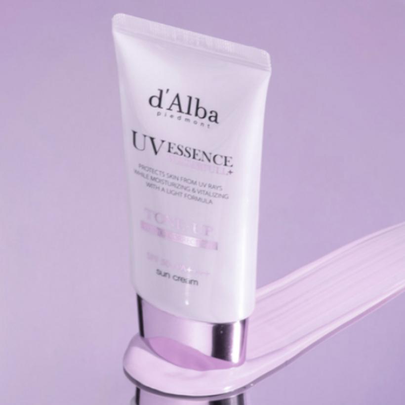 d'Alba Vegan Waterfull Purple Tone-Up Sunscreen SPF50+ PA++++ 50ml Brightening UV Protection