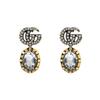 Doppel-G-Serie Modeschmuck Vintage-Stil Matt Kristall Ohrringe Ohrringe für Damen Gold 629659J1D508066