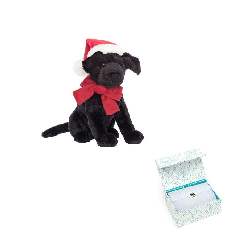 Jellycat Dress Up Series Winter Warm Black Labrador Fun Doll Plush Doll 22cm Tall