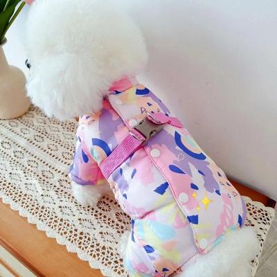 Pet Bi Xiong Teddy Dog Clothes Four-Legged Clothes Thickened Cotton Clothes Belly Wrap Belly Warm Belly