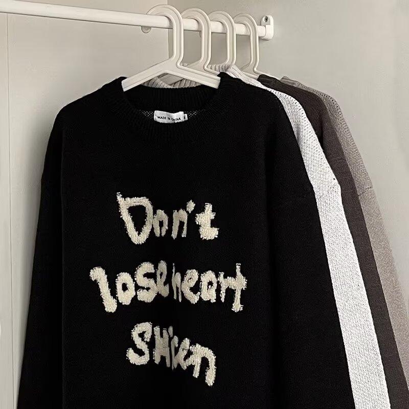 Round Neck Sweater Sweater Men's Trendy Brand Handsome Autumn and Winter Bottoming Shirt New Men's Temperament Slim Fit Top