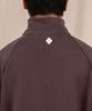 Ellamo French Terry Track Half-Zip Collar Oversized Sweatshirt [Brown]