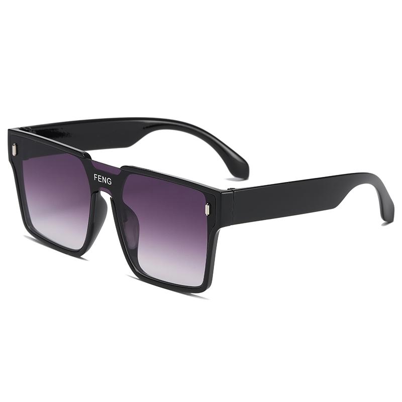 Vintage Square Sunglasses Woman Big Frame Mirror Solid Color Sun Glasses Summer Traveling Shades UV400 Feminino