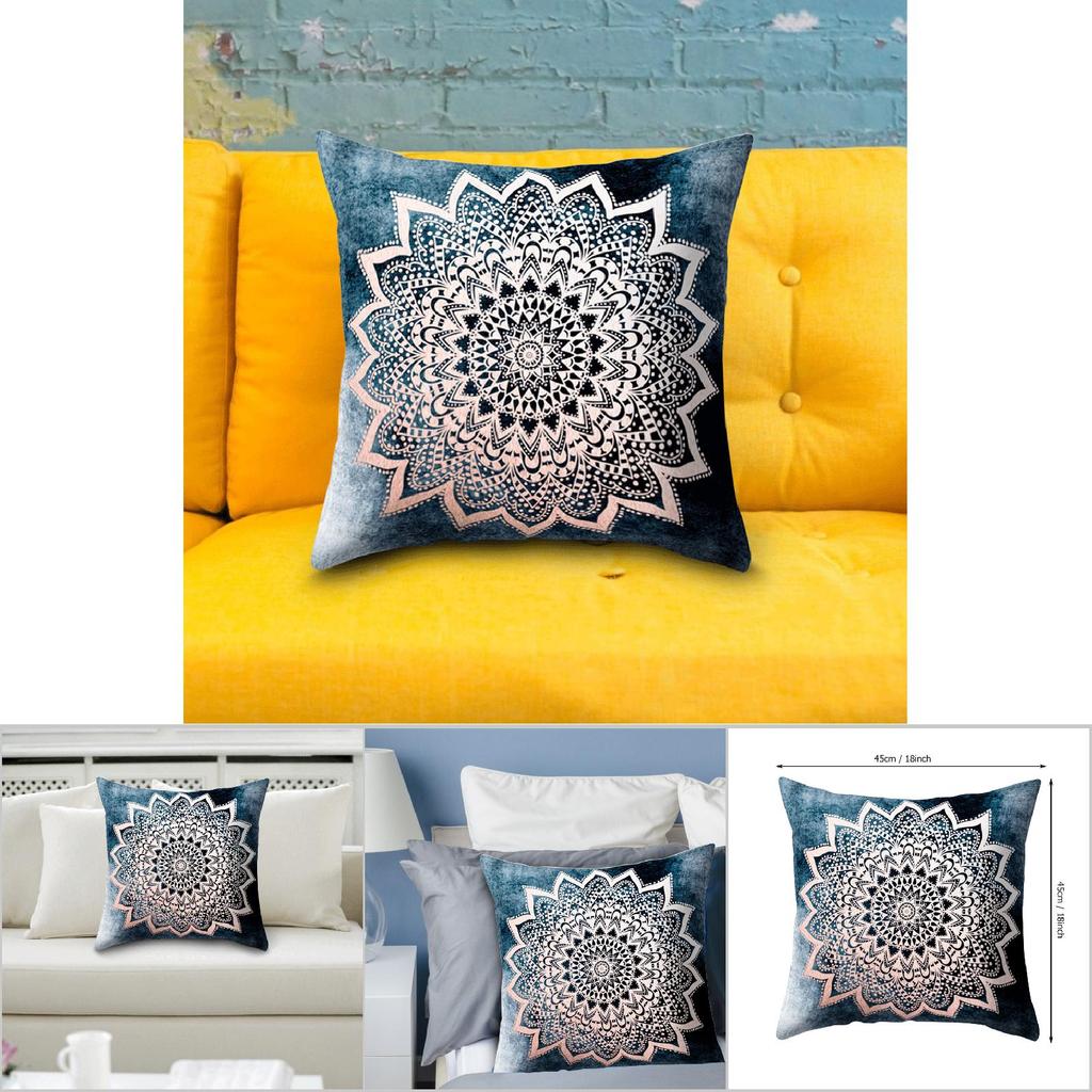 45x45cm Square Throw Pillow Covers Datura Flowers Pillow Cover Cushion Cover(J)