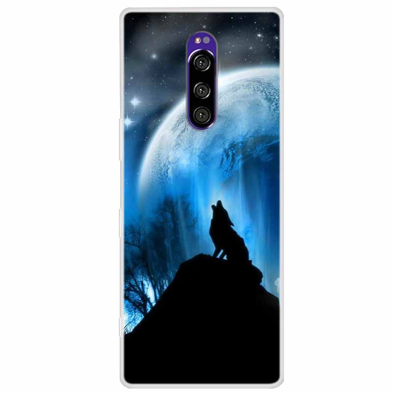 For Sony Xperia 1 Case Luxury Animals Transparent Cover for Sony Xperia1 XZ4 SO-03L SOV40 J8110 J9150 J8170 Phone Shells Covers