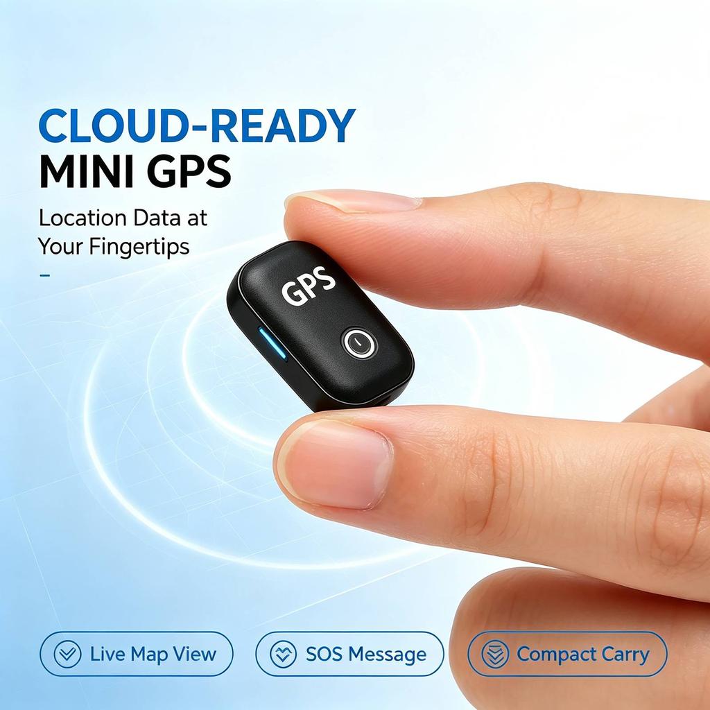 Ultra‑compact mini GPS tracker delivers real‑time location monitoring for vehicles pets luggage and personal safety. Lightweight portable design