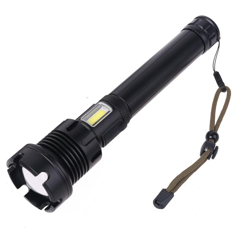 Super Bright Strong Lights Focusing LED Flashlight Outdoor Portable Built-in Rechargeable Battery Multi-function Lights