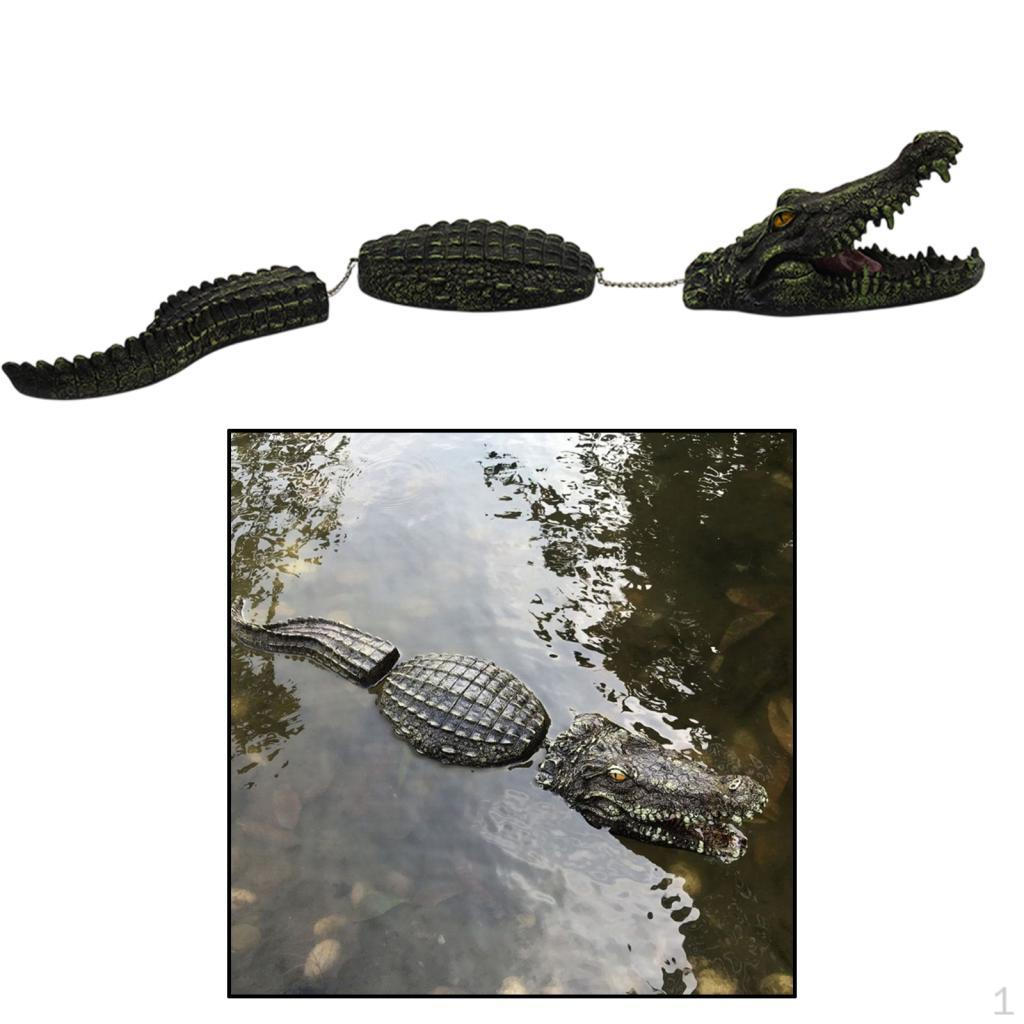 Alligator Head Decoy Pond Float Garden Floating Ornament, UV Protected Exterior to the