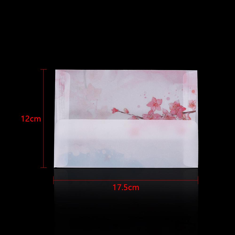 Bag Card Cover Letter Organizer Sulfuric Acid Paper Artificial Parchment Peach Blossom Envelope