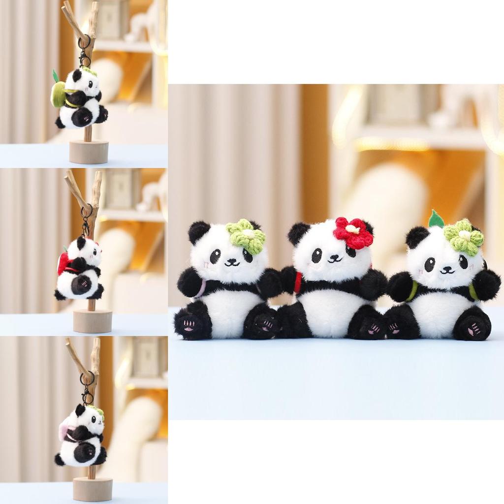 Animal Plush Panda Doll With Short Plush Material For Children Gifts And Accessories