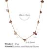Colorful gravel boho style necklace bracelet irregular jewelry set for women