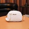 Women's bag new simple waveform embroidered shoulder bag single zipper mini mobile phone bag