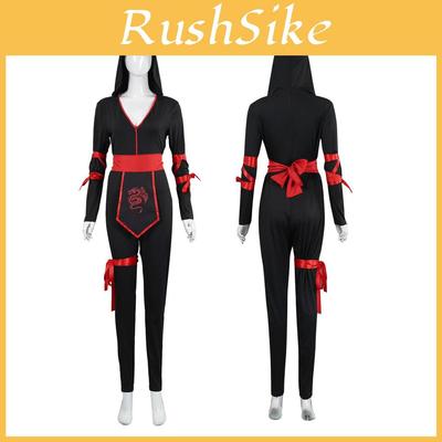 Dámský cosplay kostým ninjy pro dospělé na Halloween, směs polyesteru, pro jevištní vystoupení
