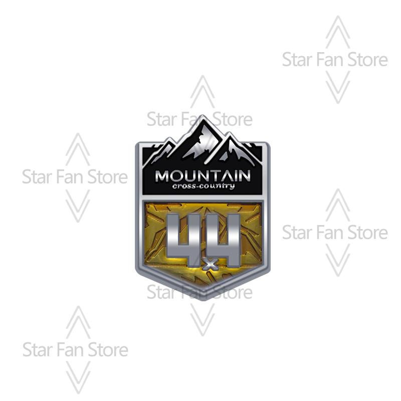 Metal Mountain Cross-country 4X4 Grille Badge Pattern Stickers Car Trunk Body Emblem Decal For Jeep Wrangler Chevrolet Toyota FJ ALW1