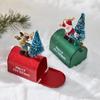 Christmas Wrought Iron Decoration Cottage Mailbox Hanging Decoration Window Display Pendant Home Decoration
