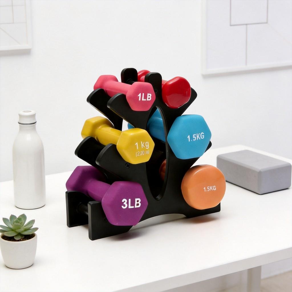 Home Gym Dumbbell Rack With Removable Three Layer Design For Muscle Relaxation And Strength Training