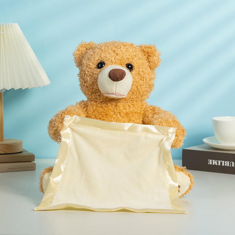 

Трансграничный мишка ку-ку умеет петь и играть в игры, закрывать глаза, умный электрический успокаивающий плюшевый мишка CE 25