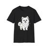 Cute Dog Kawaii Hand-Drawn Black Tee Japanese Cartoon Graphic T-Shirt
