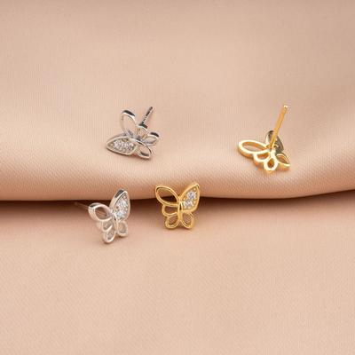 Fresh Butterfly Earrings Hollow Small and Elegant Earrings, Versatile New Style of The Year