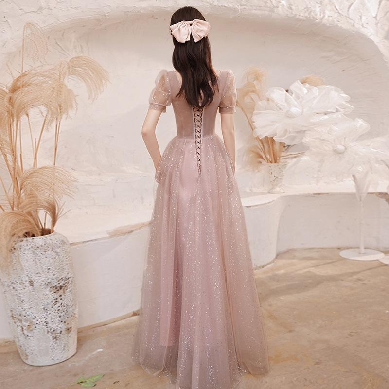 Small Evening Dress Skirt Banquet 1011 New Light Luxury Niche Style Temperament Host Dress Female Summer