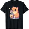 Kawaii Capybaras Bubble Tea Boba Capybara T-Shirt