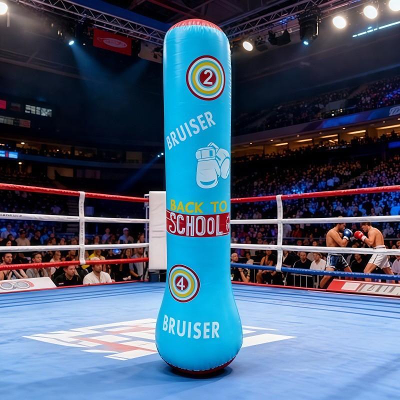 160cm Inflatable Freestanding Punching Bag Adults - PVC Heavy Duty Boxing Training Dummy With Base Stability