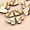 100pcs Stars Wedding Rustic Wooden Love Heart Table Scatter Crafts