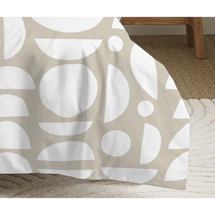 Pack complet housse de couette réversible pour lit 140 x 190 cm Mykonos naturel