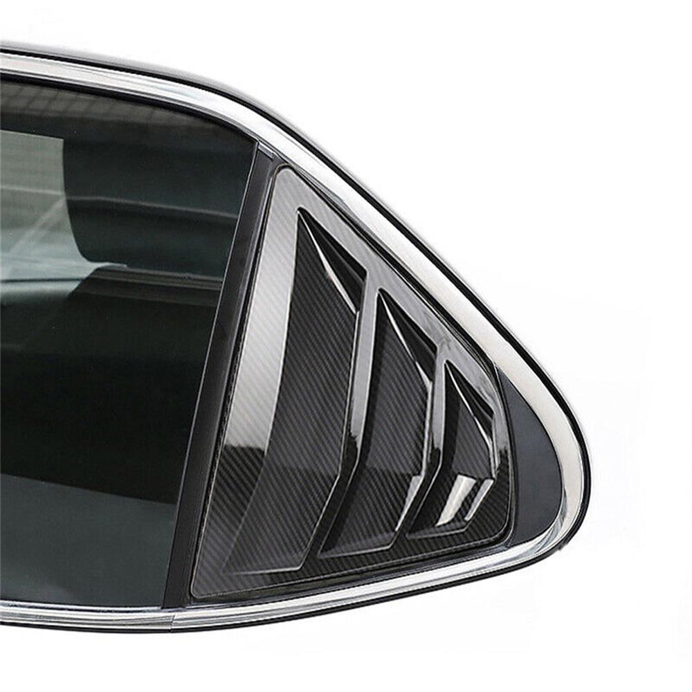 Carbon Fiber Look Rear Side Quarter Window Louver Trim For Toyota Camry 2018-Up