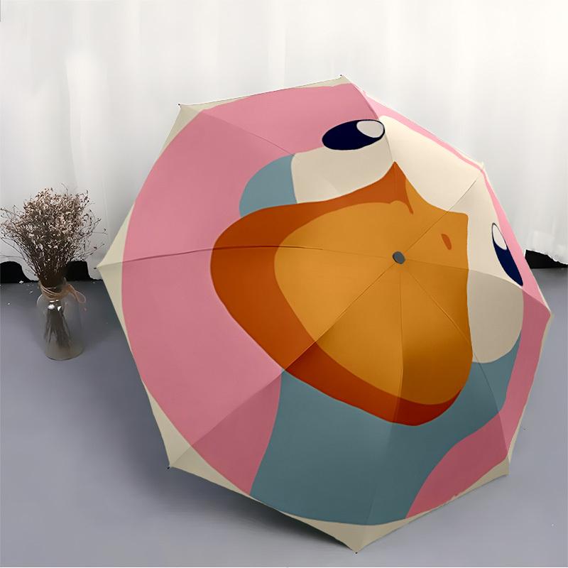 1pc Duck Face Automatic Umbrella 8-Bone Design Compact Gear for Outdoor Travel, Perfect Holiday Gift yy250827088