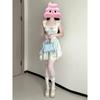 French small flying sleeves lace splicing floral waist high design girl dress waist thin princess dress