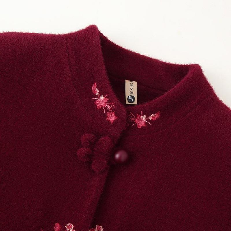 Happy wife woolen coat new winter plush top old mink