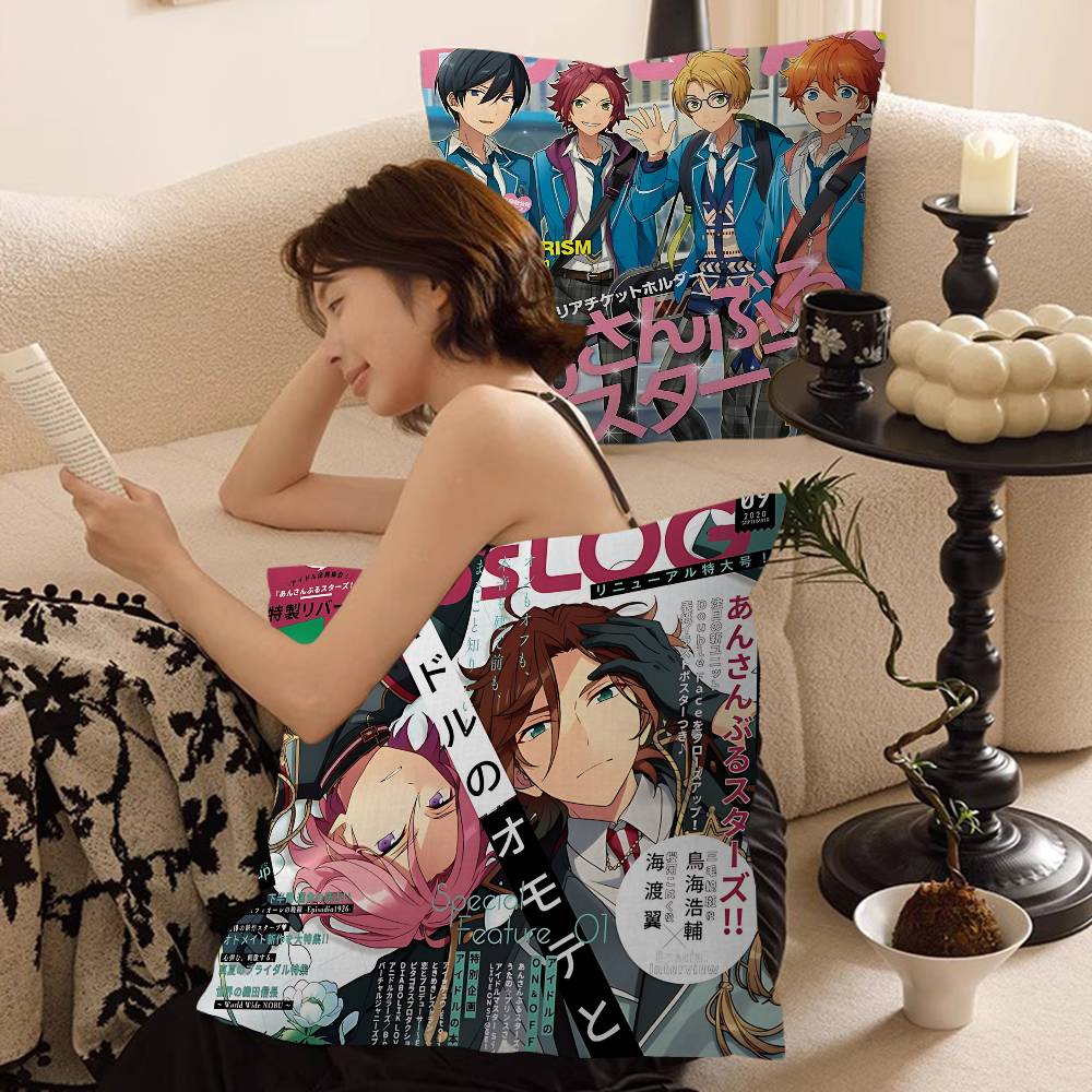 Cool E-Ensemble Stars Pillow Anime Pillow Sofa Bed Head Pillow Cover Cushion Cover 45x45 Cm Fashion