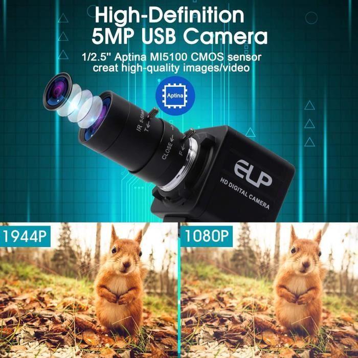 Webcam USB - GENERIC - USB500W05G-MFV - 5 MP - 1944P - 10x Manual Zoom