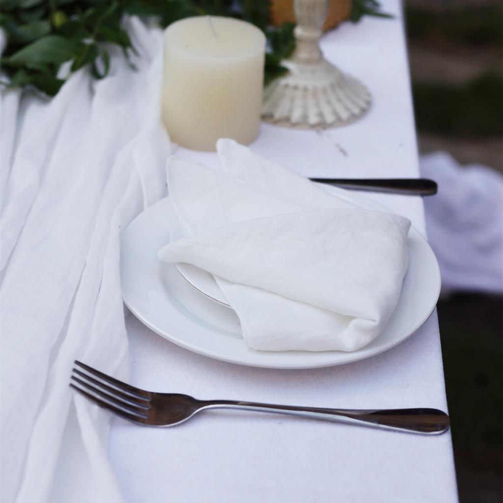 Polyester Cloth Napkins 18 X 18 Inches Cheesecloth Napkins Table Dinner Versatile Reusable for Dining Parties Wedding Decoration