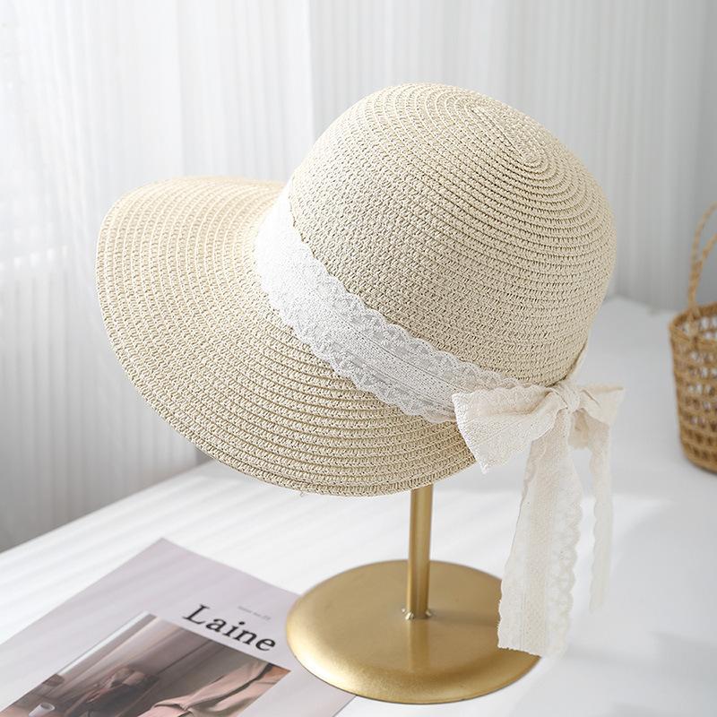 Summer Hats For Women Wide Brim Korean Style Sunshade Sun Protection With Bow Sun Hat Beach Accessories Bucket Hat Female New