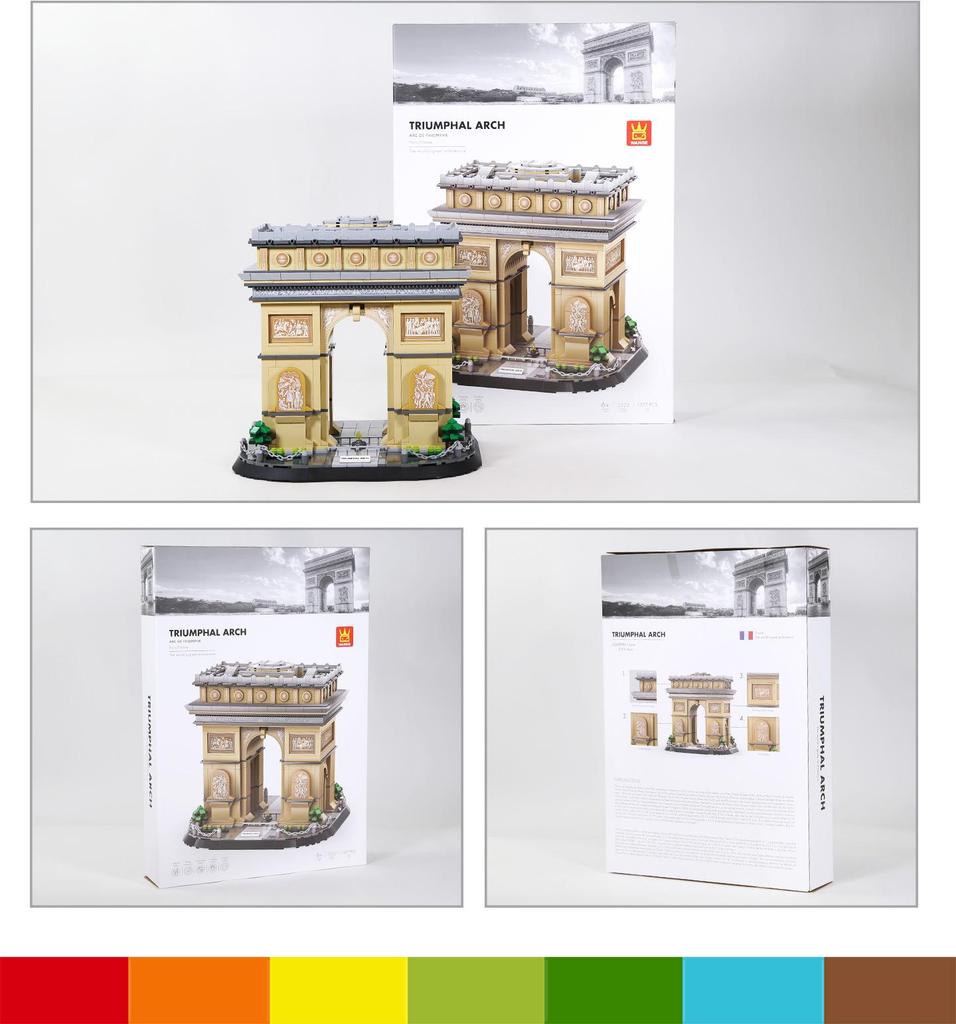 Wange Arc De Triomphe Building Blocks Set for Kids Ages 6-12 - Compatible Small Particle Toy Paris Model