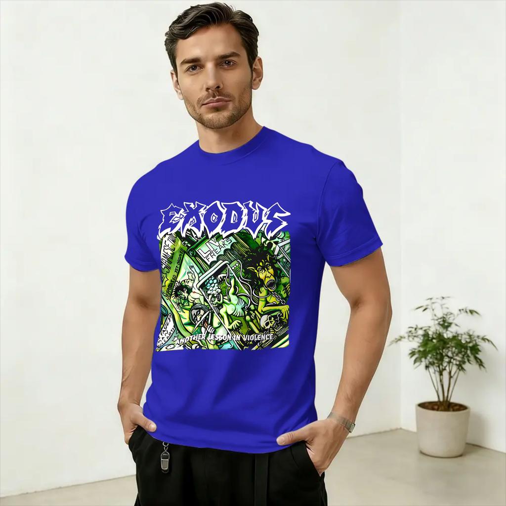 Rock Band Exodus Fan Art TShirt Unisex Funny 100 Cotton Tees Round Neck Short Sleeve T Shirts New Arrival Clothing