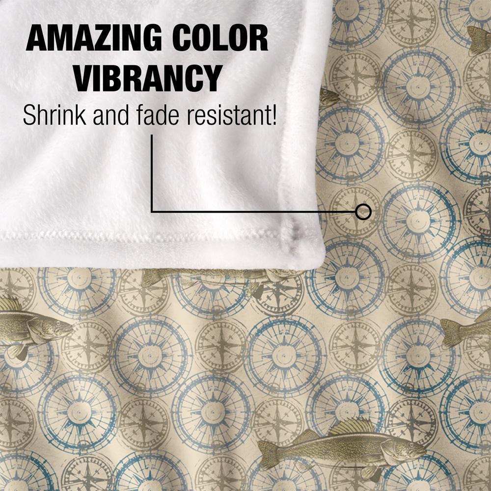 JQ Licensing Jl-Jp-Jq Silky Compass Fishing Supersoft Blanket