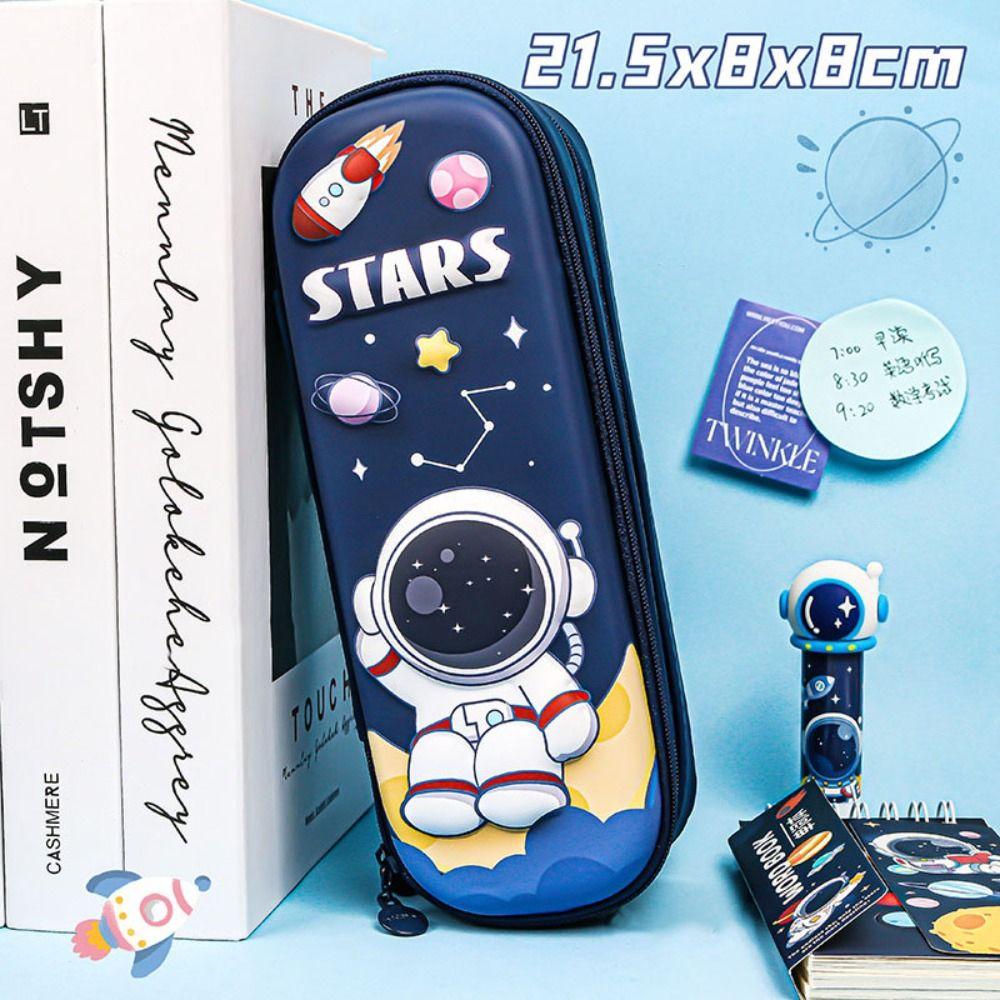 Cartoon Large Capacity Pencil Case EVA 3D Pen Box Waterproof Stationery Storage Box Girls Boys