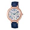 SHEEN Quartz Movement Leather Strap Japanese and Korean Watch 40.2mm Women's Watch Silver Dial SHE-3034GL-7C