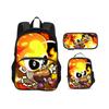 Bloons TD 6 round front pocket backpack pencil case ice pack 3Pcs Set game printing kindergarten primary school boys and girls