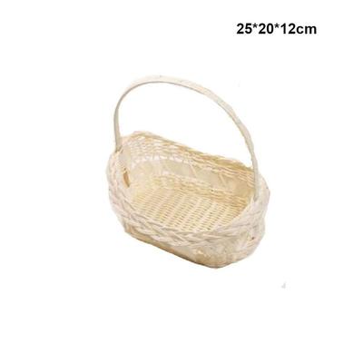 Beautiful Hand Made Flower Storage Basket Imitation Rattan Woven With Handle Storage Baskets Wicker Flower Basket
