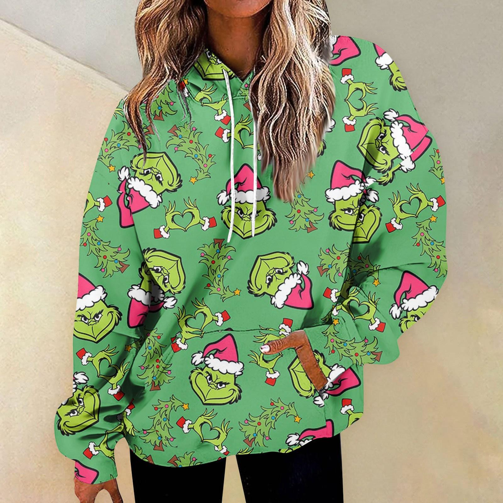 

Женская мода Повседневные Универсальные Повседневные толстовки с круглым вырезом Графика Повседневные с длинным рукавом Градиент Лоскутная верхняя одежда с принтом Толстовки L армия зеленый